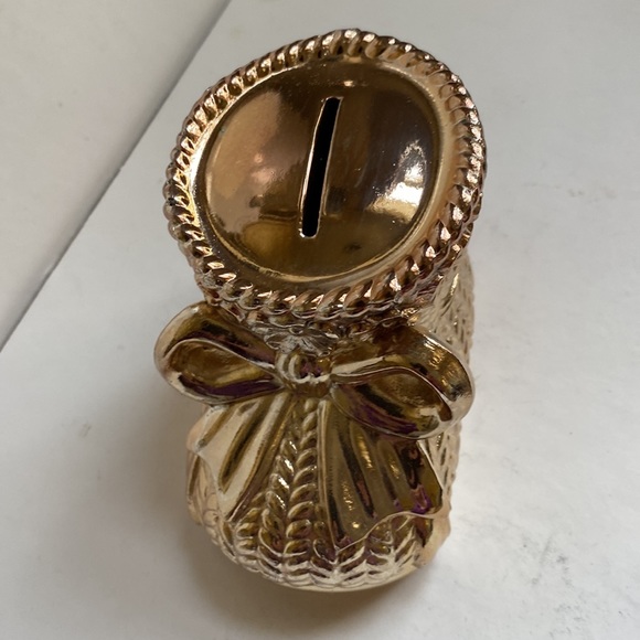 - Vintage Leonard Silver Plate Baby Boot Bank - Picture 2 of 9